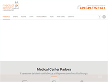 Tablet Screenshot of medicalcenterpadova.it